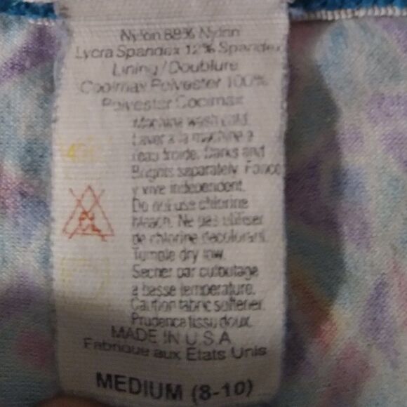 Vintage Spandex Pattern Workout Cycling Shorts - Picture 7 of 8